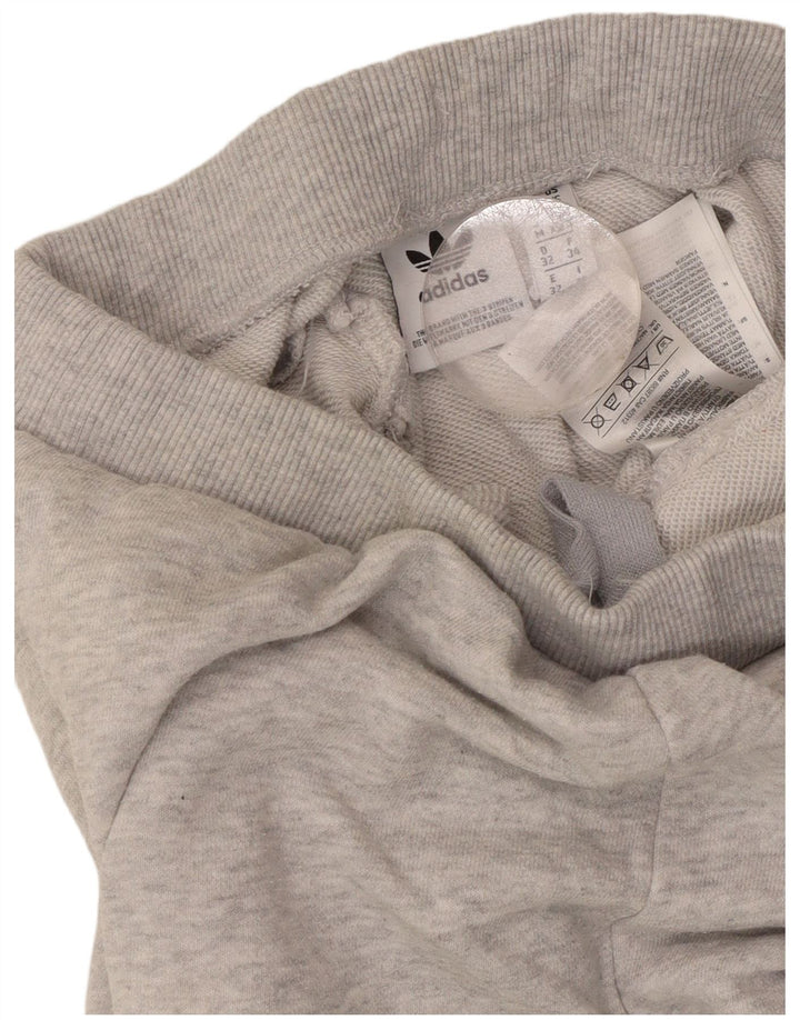 ADIDAS Damen Trainingshose Jogger UK 6 XS Grau gefleckte Baumwolle