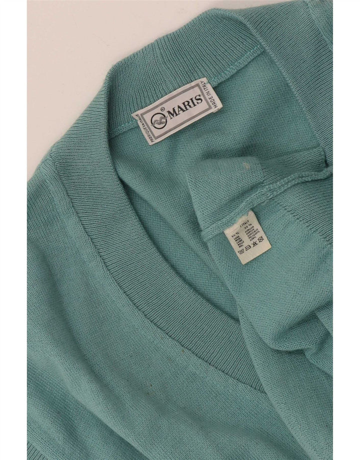 Vintage Herren Ärmelloser Cardigan Pullover XL Blaue Wolle