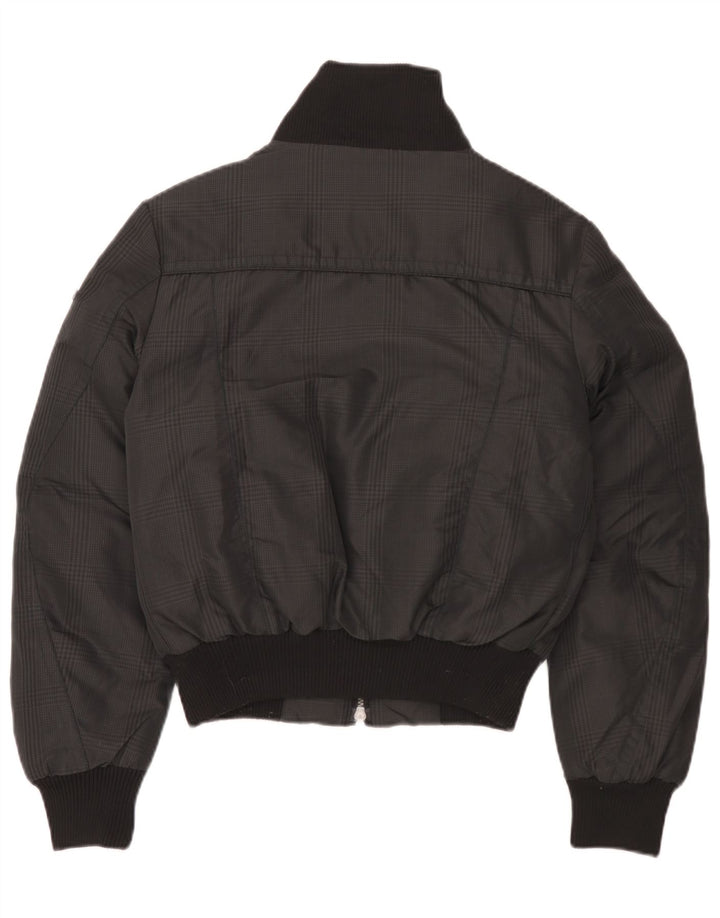 PEUTEREY Herren-Bomber-Wattierungsjacke IT 46 Small Graues Hahnentritt-Polyamid
