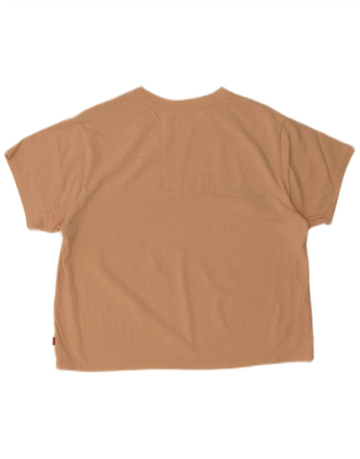 Levi's Damen-T-Shirt in Übergröße mit Grafik, UK 10, Größe S, Beige