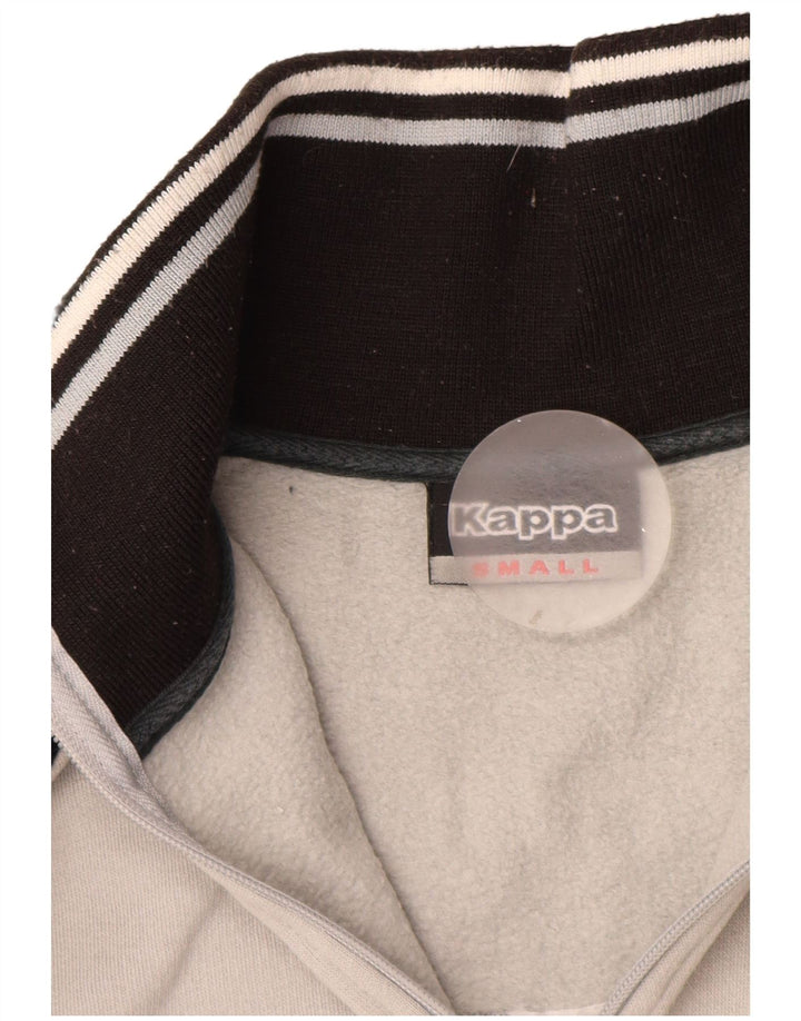 Kappa Herren-Trainingsanzugoberteil mit Grafik, Größe S, Grau, Colourblock-Baumwolle