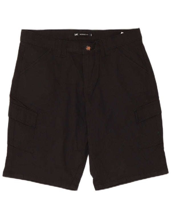 Lee Womens Mid Rise Cargo Shorts US 6 Medium W30 Schwarze Baumwolle