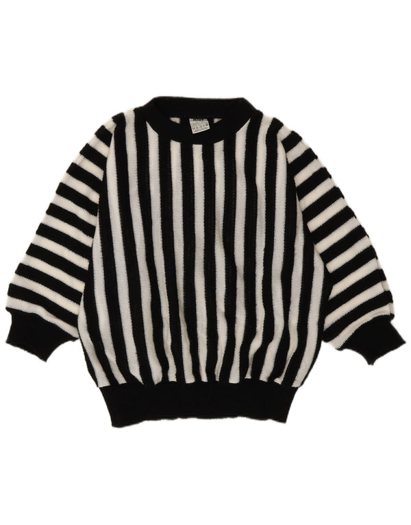 C&A Damen-Pullover mit U-Boot-Ausschnitt, EU 48/50, XL, schwarz gestreift, Acryl