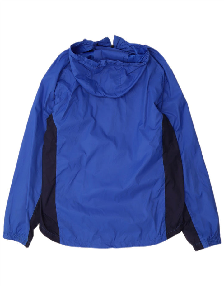 Nike Herren-Regenjacke mit Kapuze, UK 38, mittelblaues Colourblock-Nylon