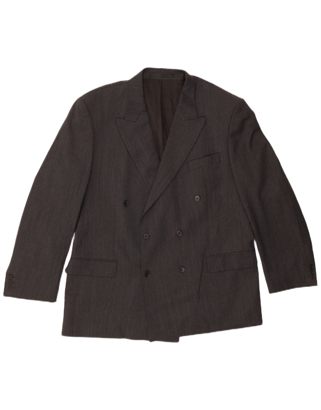 Marks & Spencer Herren-Blazer, zweireihig, Gr. 46, 3XL, Grau, Polyester
