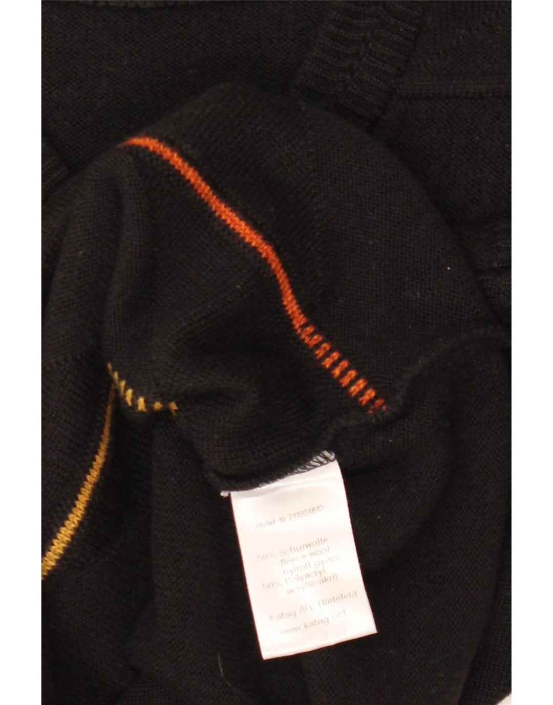 VINTAGE Damen Weste Tank Top UK 14 Große schwarz gestreifte Wolle