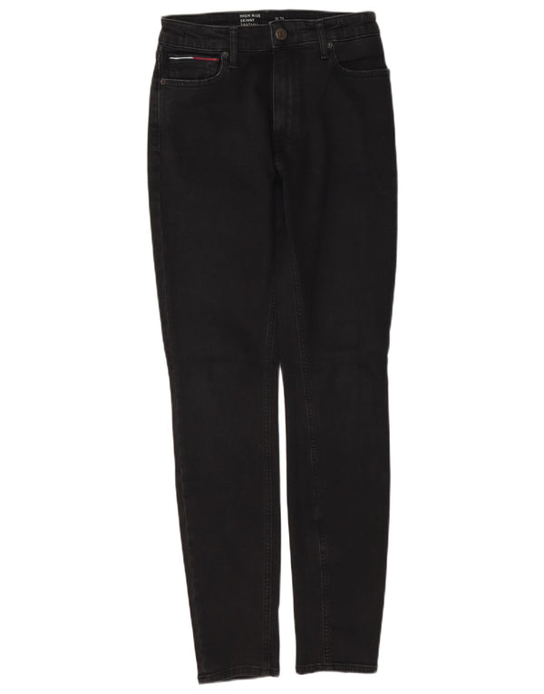 Tommy Hilfiger Damen Santana Mid Rise Skinny Jeans W28 L32 Graue Baumwolle