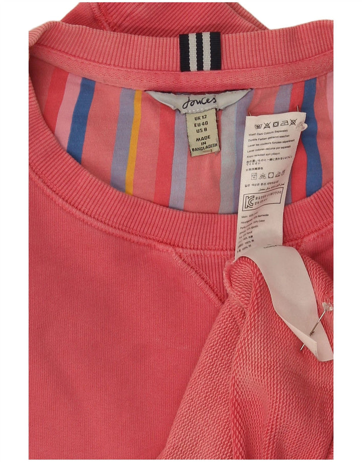 Joules Damen-Sweatshirt-Pullover UK 12 Mittelrosa Baumwolle