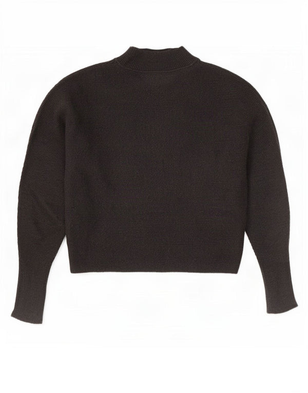 Zara Damen Crop Oversized Rollkragenpullover Pullover UK 10 Small Grau