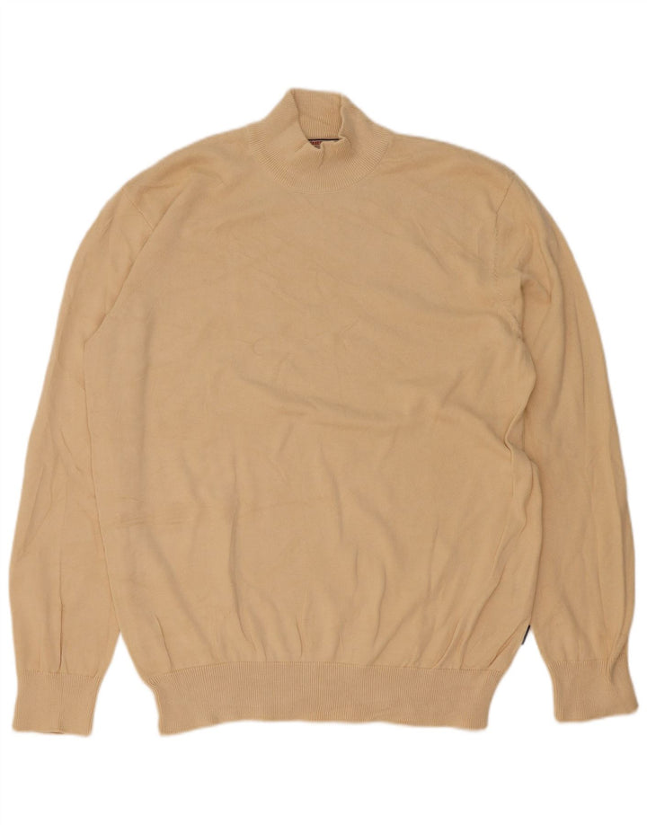 Carrera Herren-Pullover mit Rollkragen, groß, beige Baumwolle