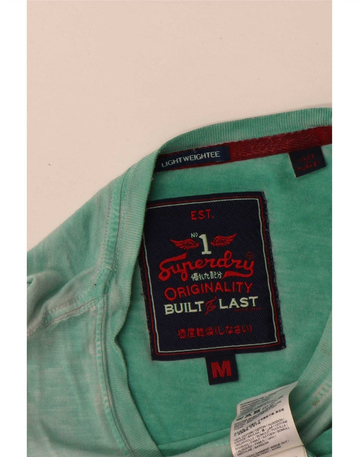 Superdry Herren Grafik-T-Shirt-Oberteil aus mittelgrüner Baumwolle