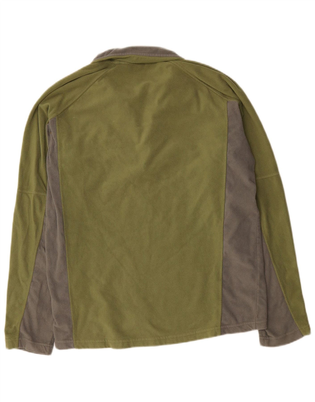 Berghaus Herren-Fleecepullover mit Reißverschluss am Hals, mittleres Khaki, Farbblock-Polyester