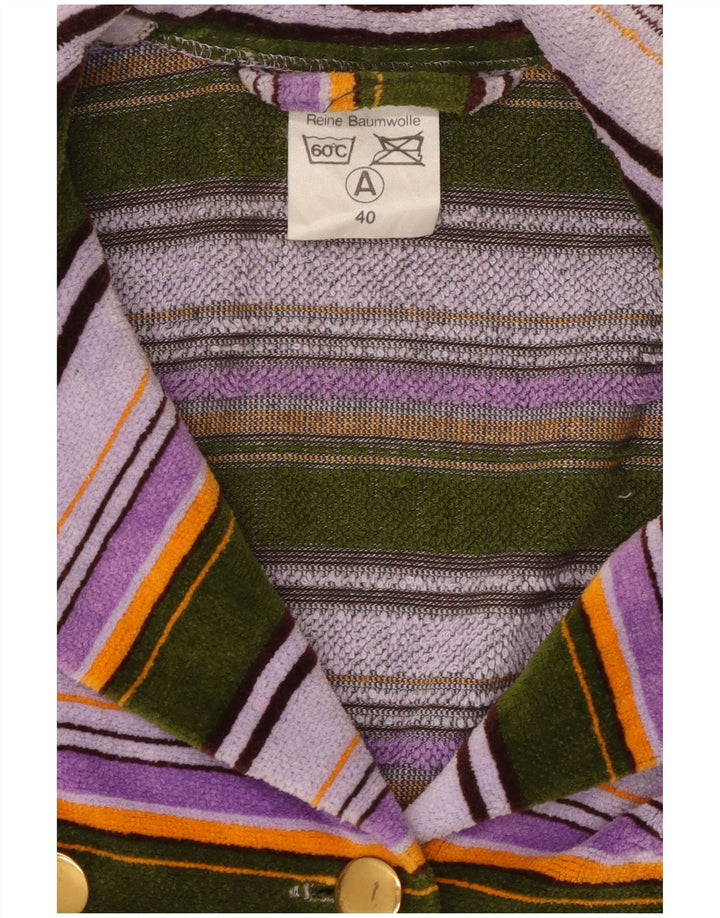 VINTAGE Damen-Blazerjacke aus Frottee, EU 40, mittelmehrfarbig