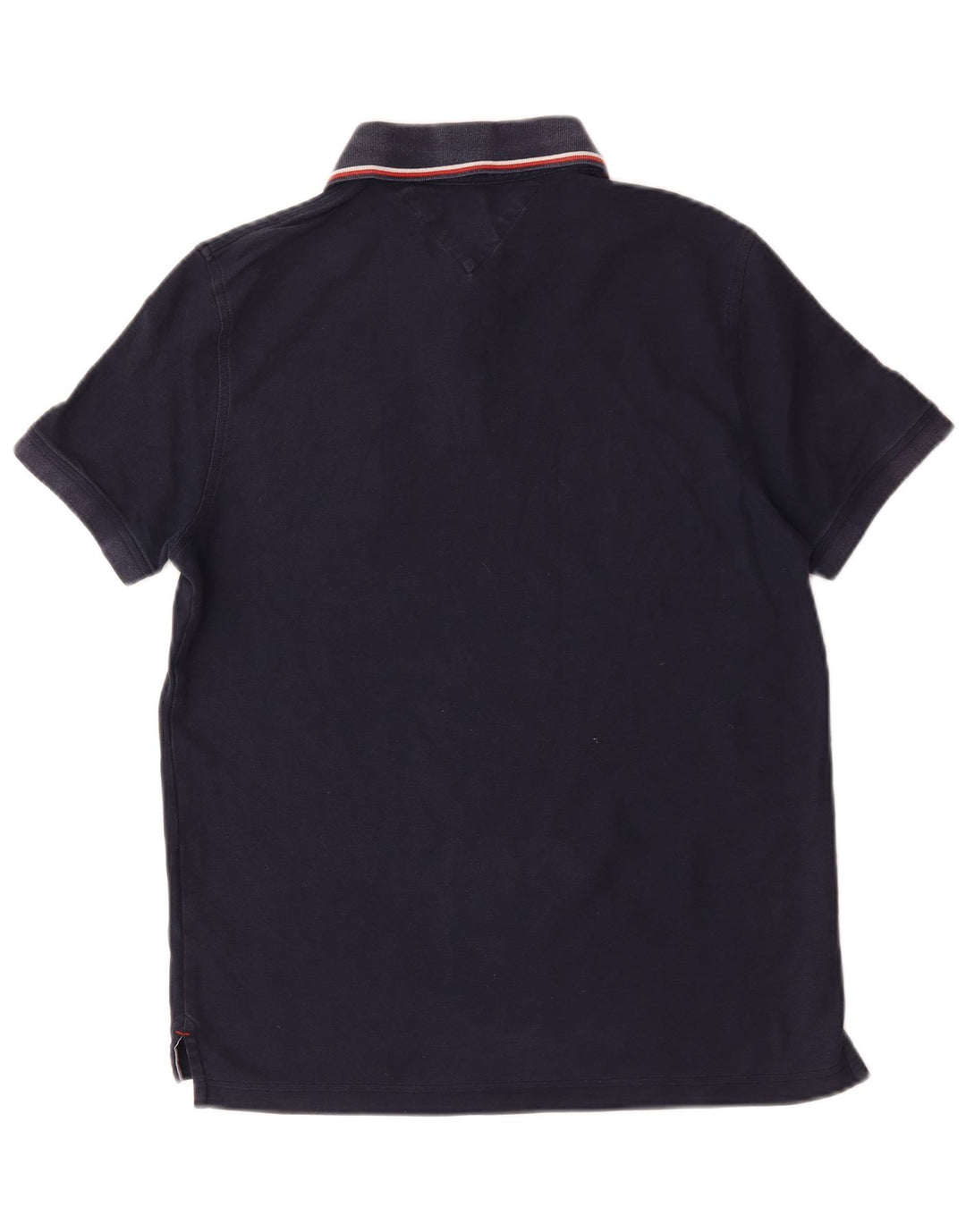 Tommy Hilfiger Herren-Poloshirt, mittelmarineblaue Baumwolle