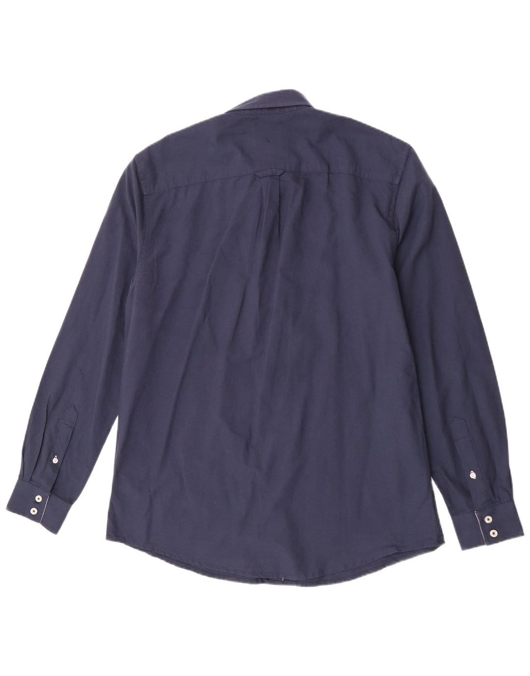 Crew Clothing Herren-Hemd mit klassischer Passform, mittelmarineblaue Baumwolle