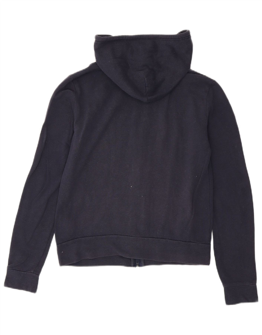 HOLLISTER Damen-Kapuzenpullover mit grafischem Reißverschluss, UK 10, Größe S, Marineblau, Baumwolle