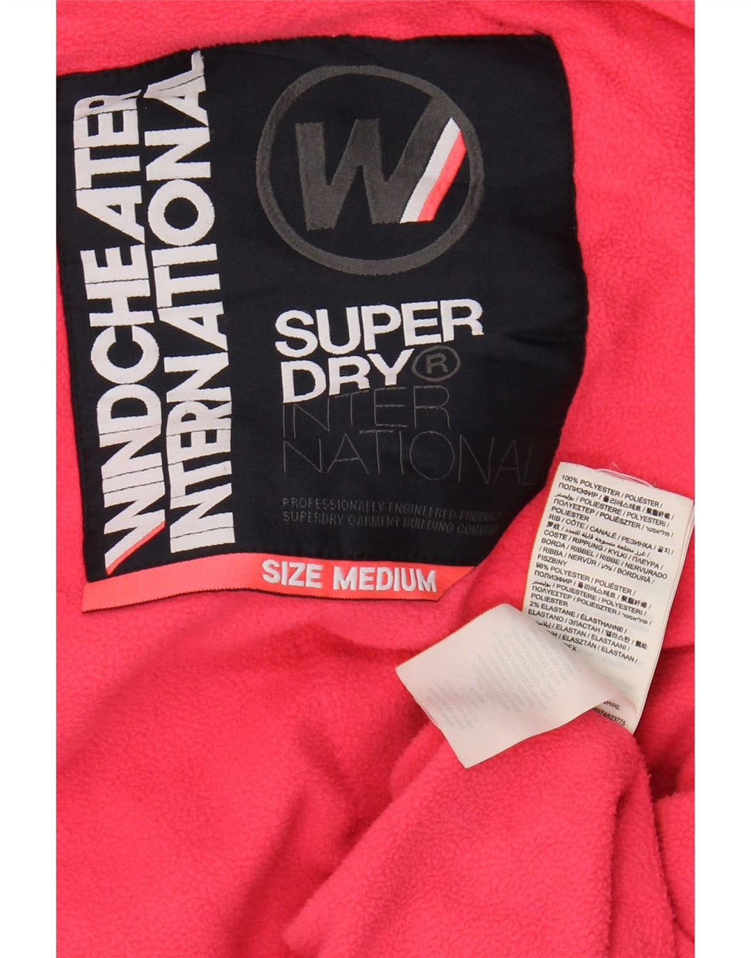 SUPERDRY Grafische Windjacke für Damen, UK 14, Mittelmarineblau