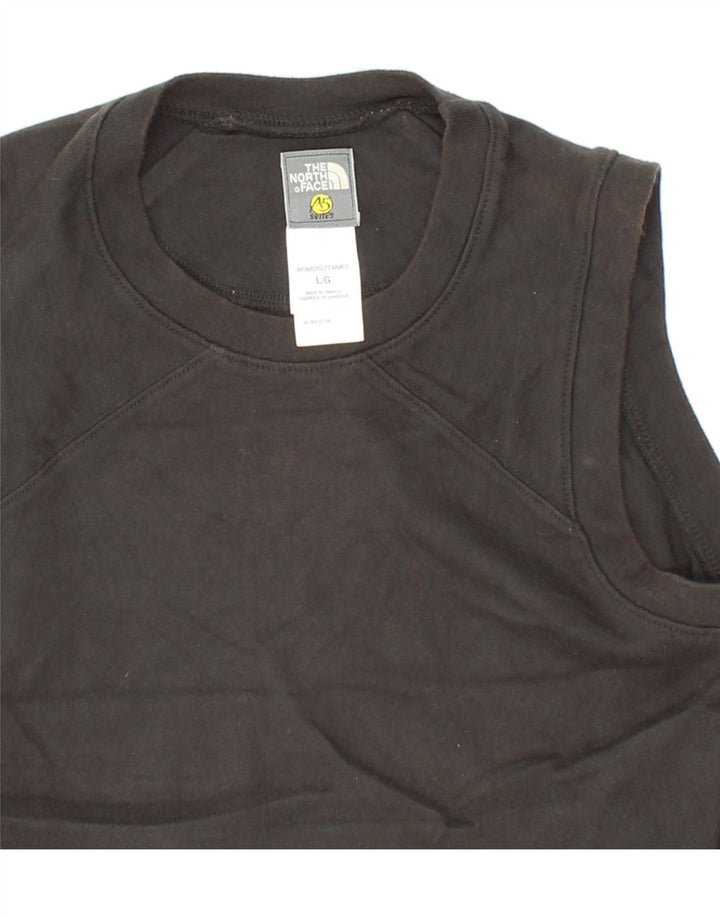 THE NORTH FACE Damen Weste Top UK 14 Large Schwarz Baumwolle