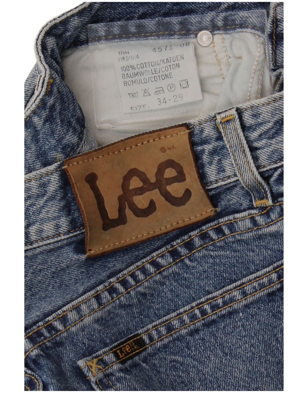 LEE Damen High Rise Tapered Jeans W34 L29 Blaue Baumwolle