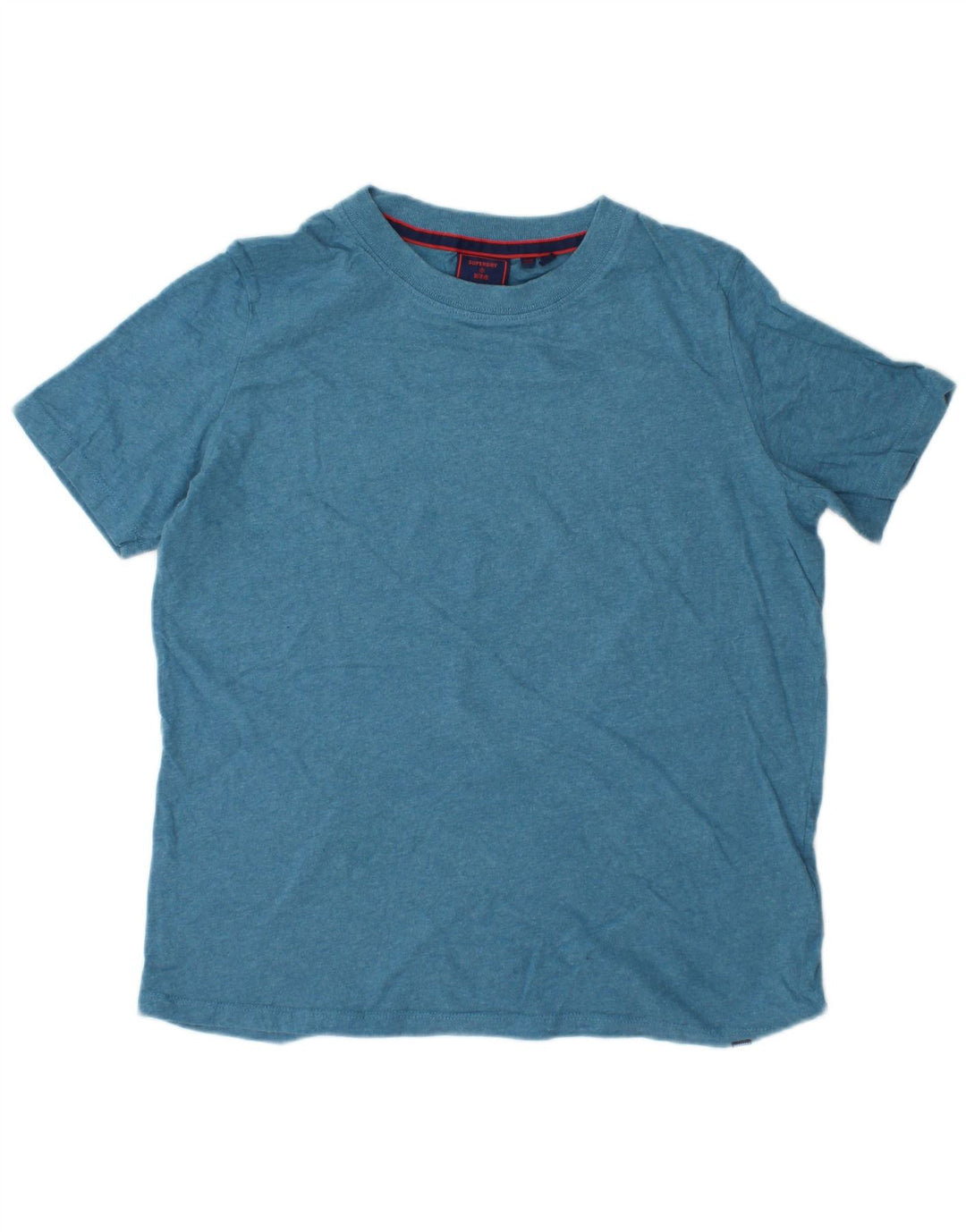 SUPERDRY Damen T-Shirt Top UK 10 Small Blau Baumwolle