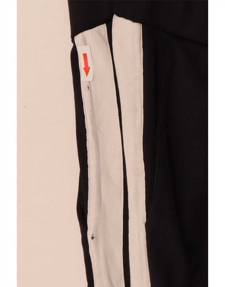 Converse Damen-Trainingshose UK 14 Mittelschwarzes Colourblock-Nylon