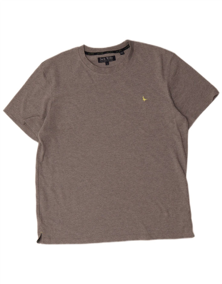 Jack Wills Herren T-Shirt Top XL Grau Baumwolle