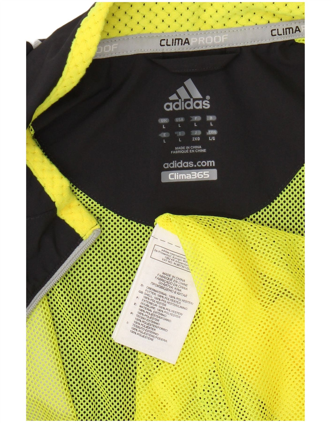 ADIDAS Herren Clima 365 Regenjacke UK 40 Large Marineblau Polyester