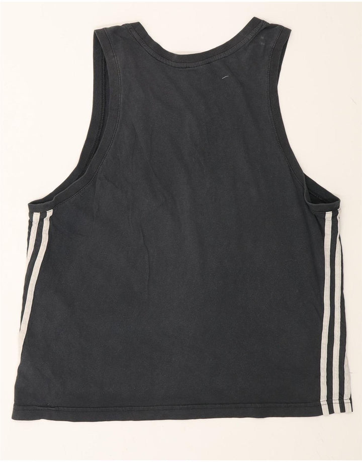 Adidas Herren Weste Top Large Schwarz Baumwolle
