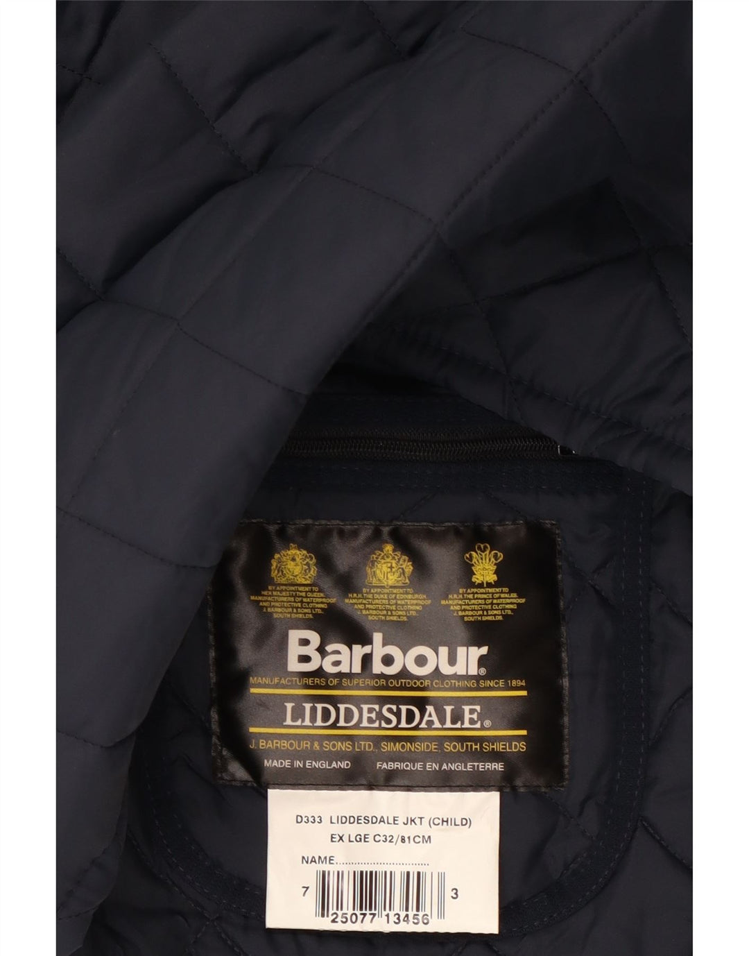 Barbour Jungen LIDDESDALE Steppjacke 12-13 Jahre Marineblau