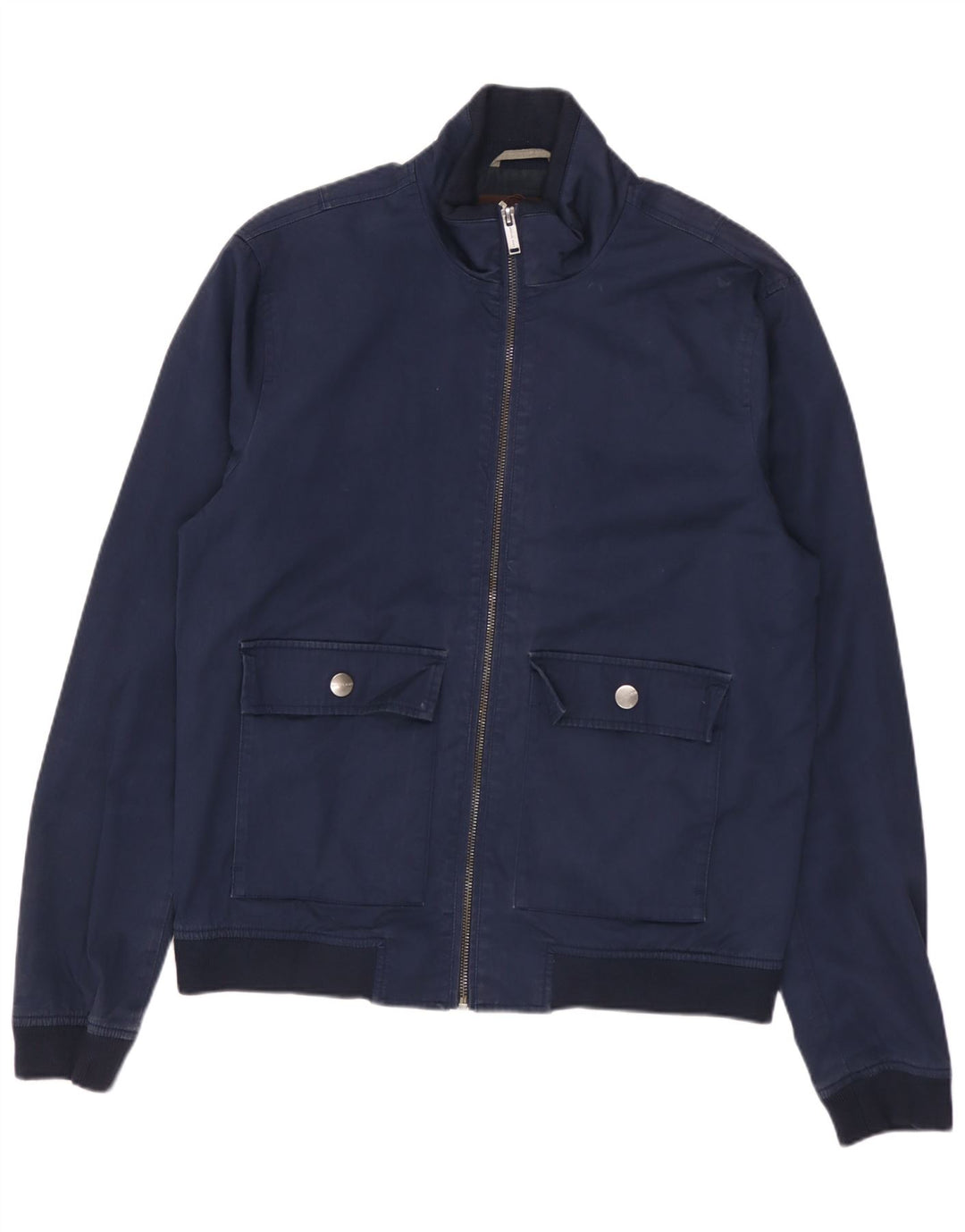 Michael Kors Herren Bomberjacke UK 36 Small Marineblaue Viskose
