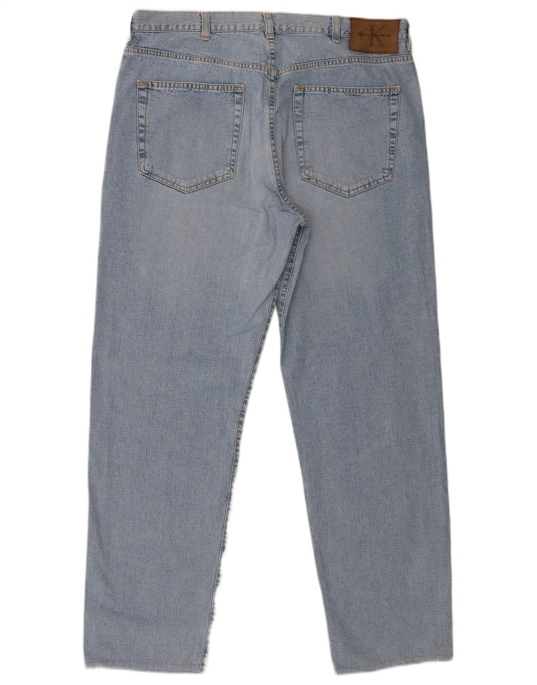 Calvin Klein Herren Straight Jeans W38 L29 Blaue Baumwolle