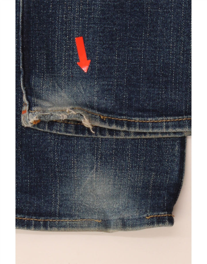 TRUE RELIGION Gerade Damenjeans W24 L32 Marineblaue Baumwolle