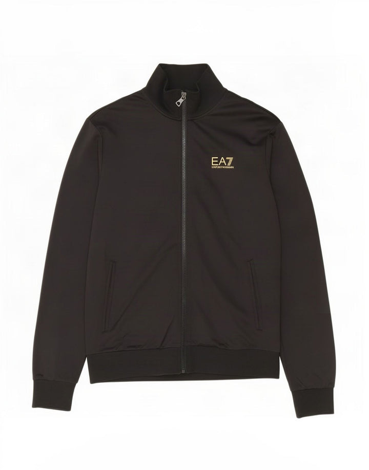 Emporio Armani Herren-Trainingsanzug mit grafischem Oberteil, Jacke, Größe S, Schwarz, Polyester