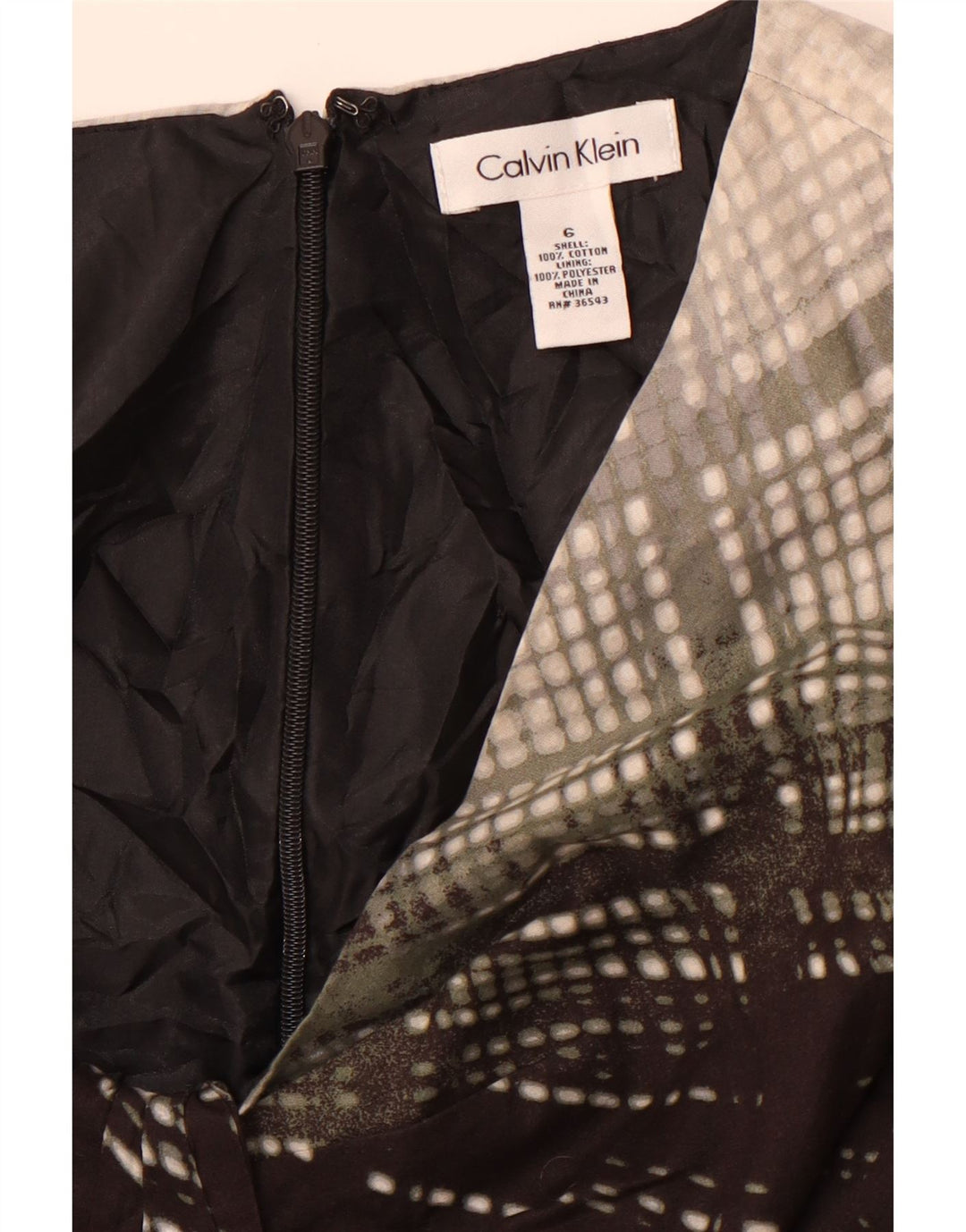 CALVIN KLEIN Damen Ärmelloses Etuikleid US 6 Mittelgrauer Farbblock