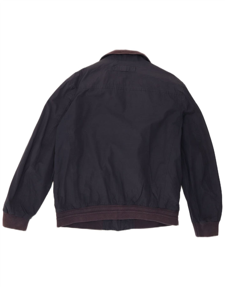 Gant Herren Bomberjacke UK 40 Große marineblaue Baumwolle