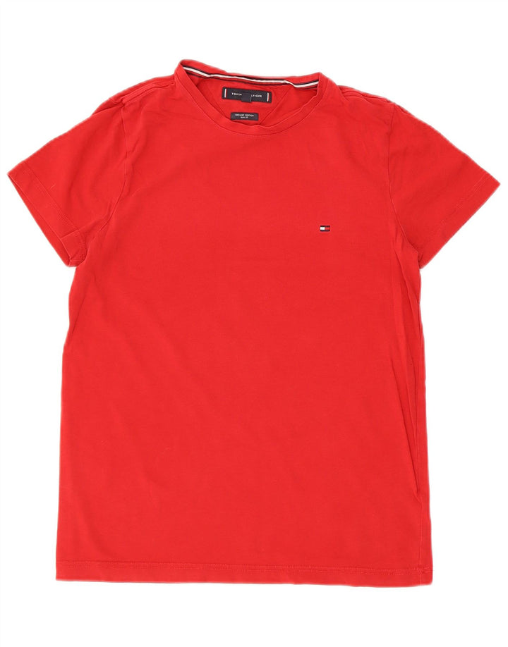 Tommy Hilfiger Herren Slim Fit T-Shirt Top Small Rot Baumwolle