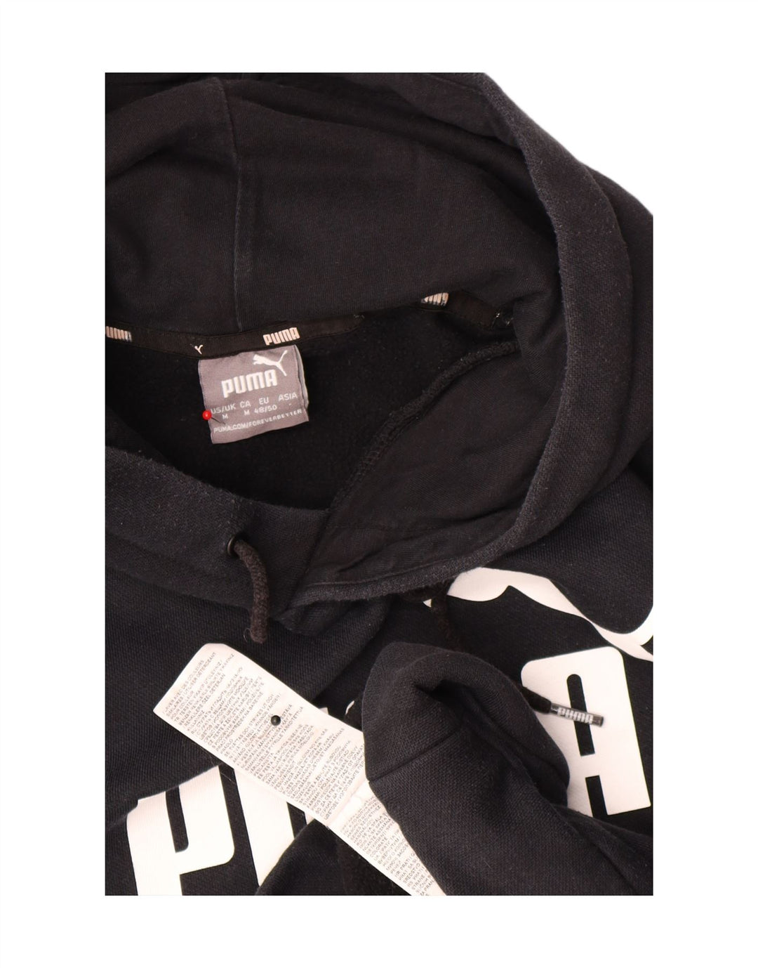 Puma Herren Grafik-Hoodie-Pullover aus mittelschwarzer Baumwolle