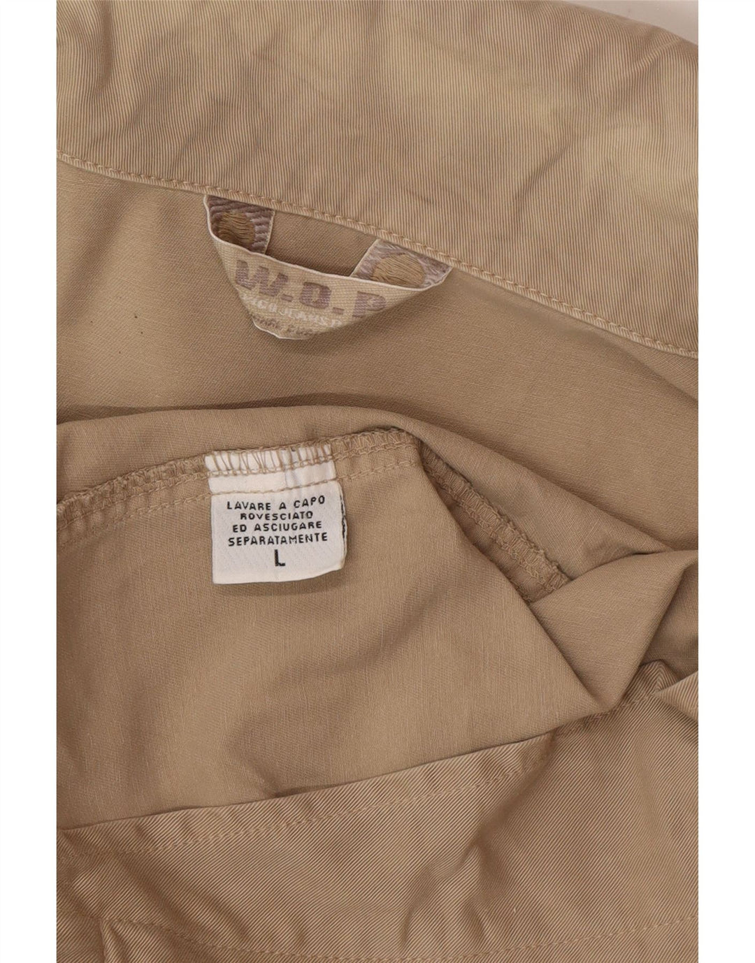 Vintage Herren Bomberjacke UK 40 Große Beige Baumwolle