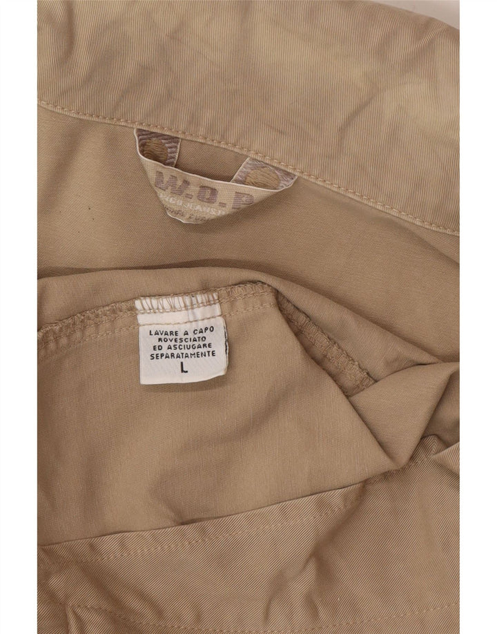 Vintage Herren Bomberjacke UK 40 Große Beige Baumwolle