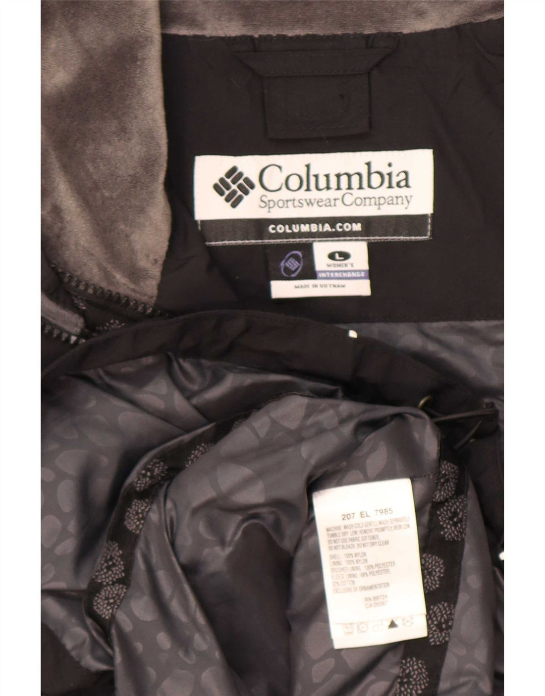 Columbia Damen Regenjacke UK 16 Large Schwarz Nylon