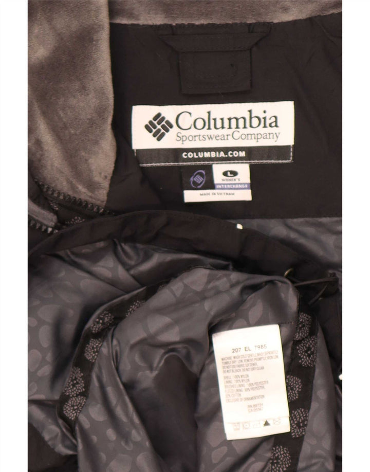Columbia Damen Regenjacke UK 16 Large Schwarz Nylon