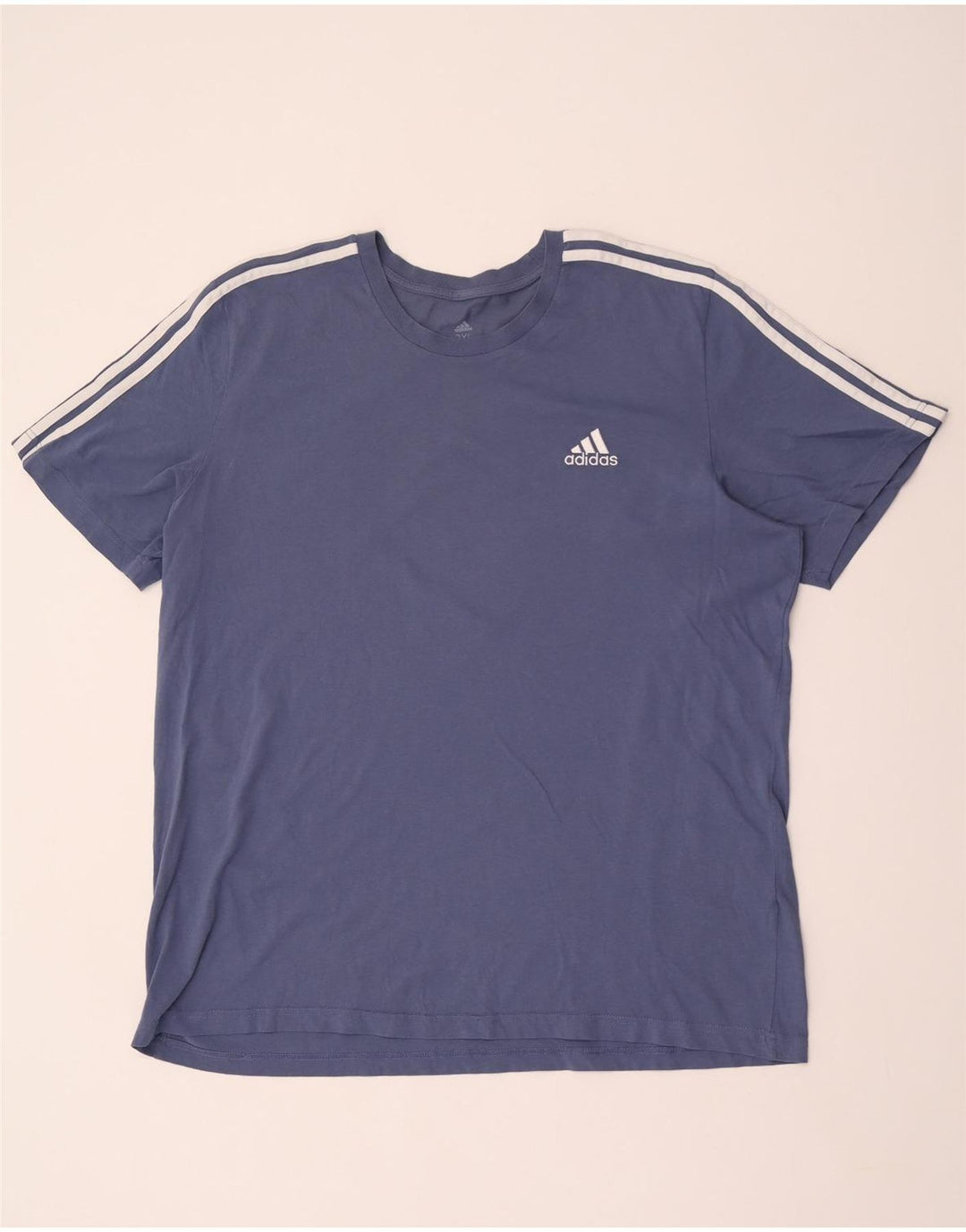 ADIDAS Herren T-Shirt Top 2XL Blau Baumwolle