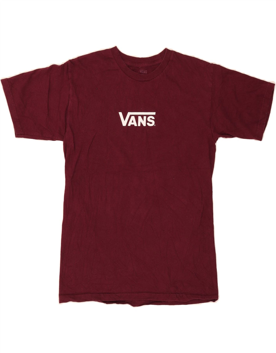 VANS Mens Graphic T-Shirt Top Small Burgundy Cotton Vintage Vans and Second-Hand Vans from Messina Hembry 