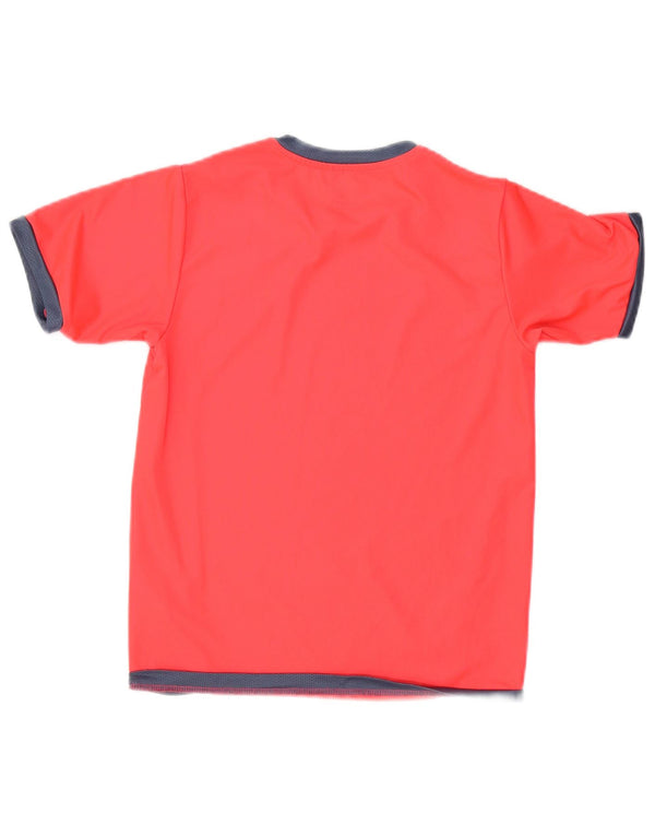 Puma T-Shirt für Mädchen, 9–10 Jahre, orangefarbenes Colourblock-Polyester