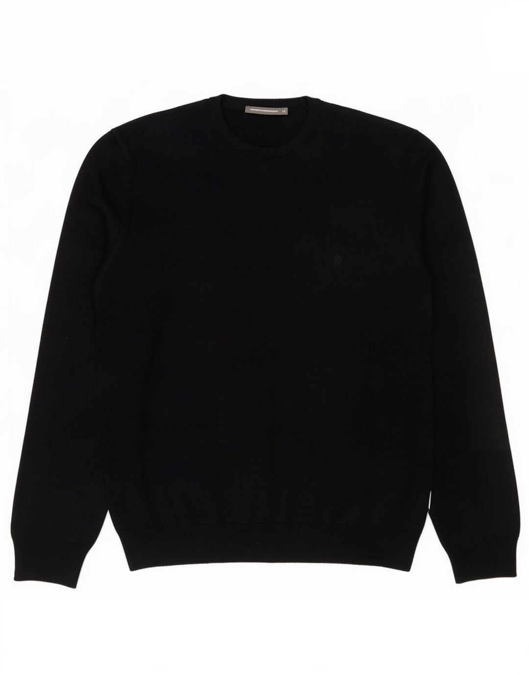 French Connection Herren-Pullover mit Rundhalsausschnitt, Mittelblau, Acryl