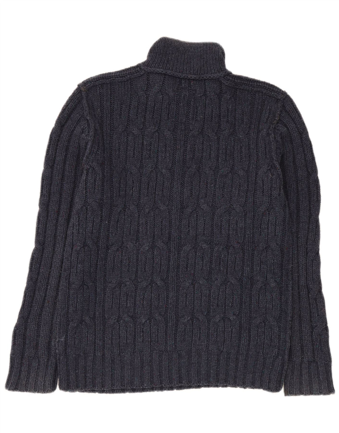 Fat Face Herren-Pullover mit Reißverschluss am Hals, mittlere marineblaue Lammwolle