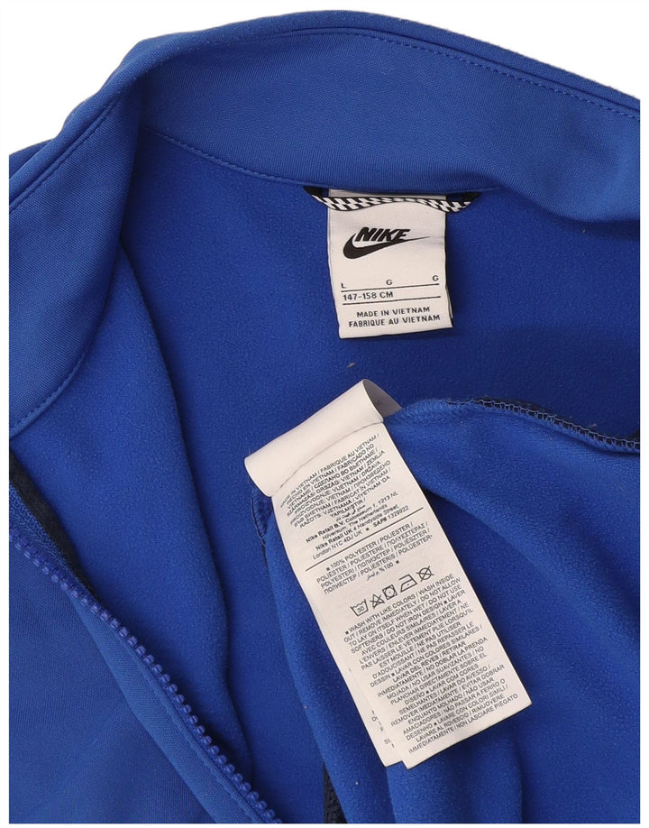 Nike Jungen-Trainingsanzug-Top-Jacke, 12–13 Jahre, groß, Marineblau, Farbblock