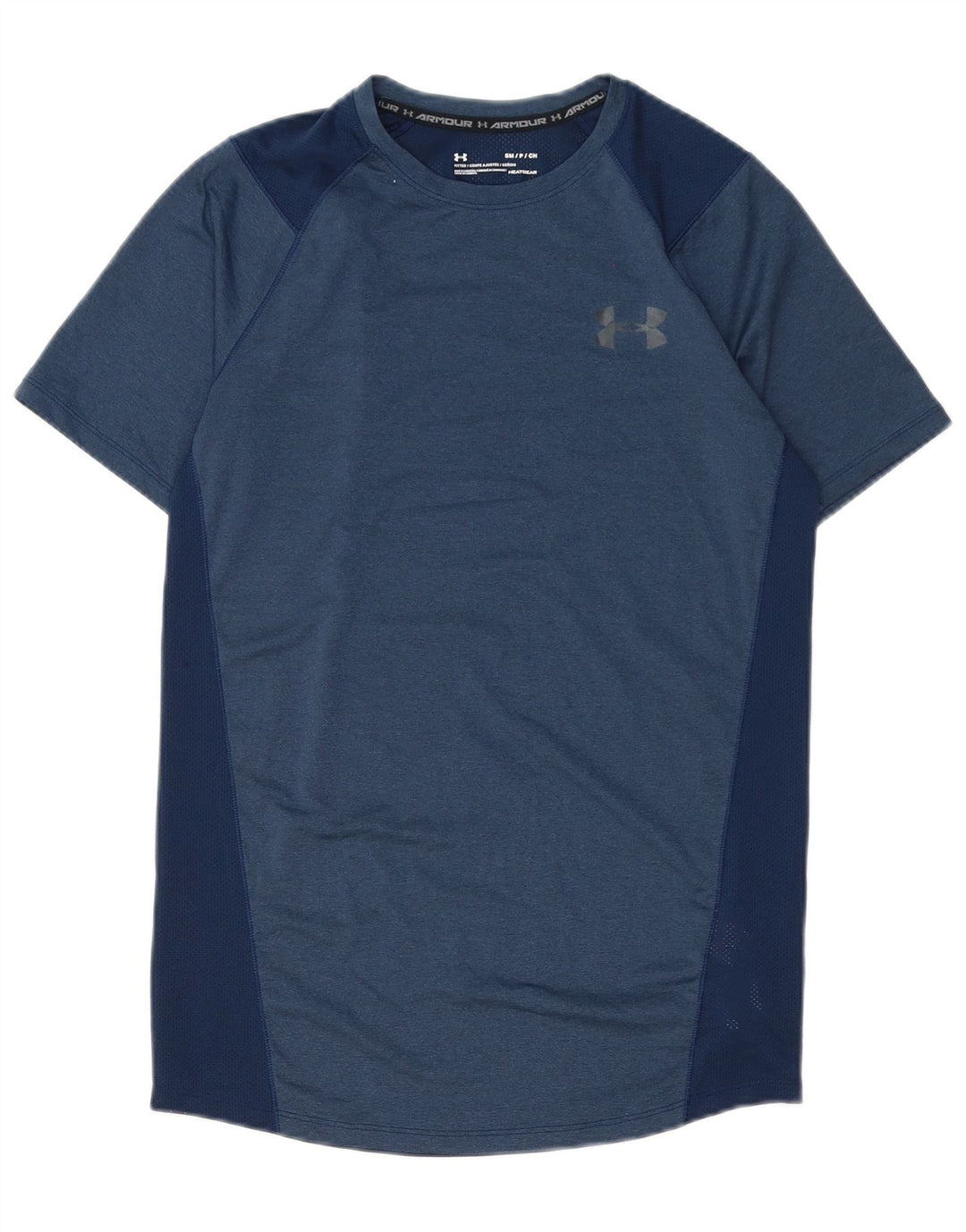 Under Armour Herren Heat Gear T-Shirt Top Small Marineblau Polyester