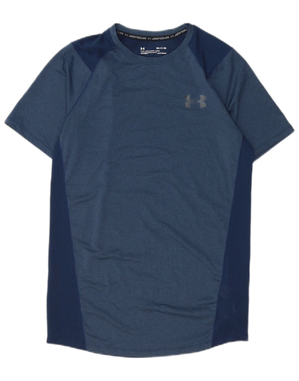 Under Armour Herren Heat Gear T-Shirt Top Small Marineblau Polyester
