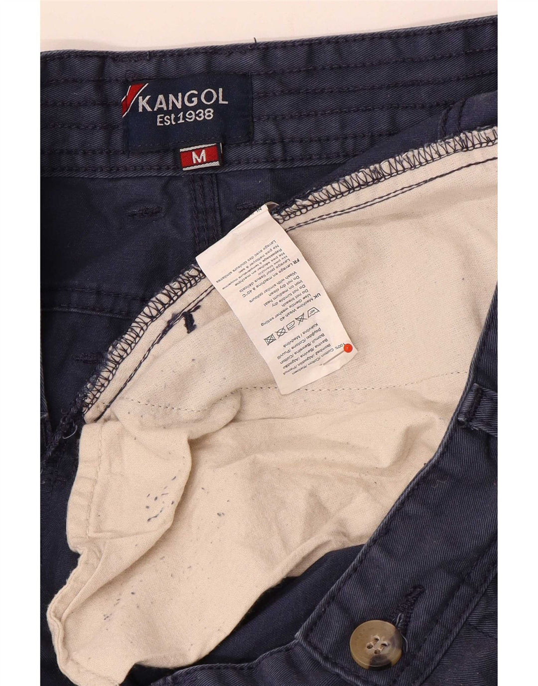Kangol Herren-Chinoshorts, Größe M, W32, Marineblau, Baumwolle